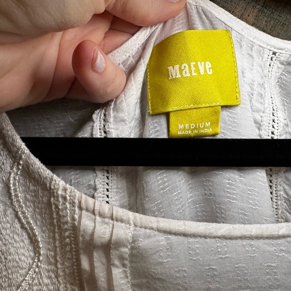 Maeve White Long Sleeve Dress - Picture 3 of 9